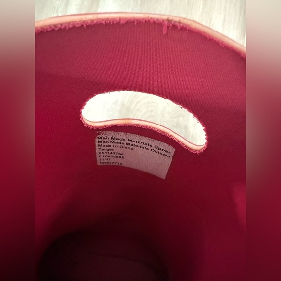 Hunter For Target Girls Hot Pink Speckled Rubber Rain Boots SIZE 1 - Picture 7 of 7